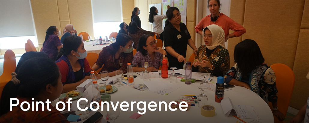Point of Convergence - Women meet in a conference room in Indonesia