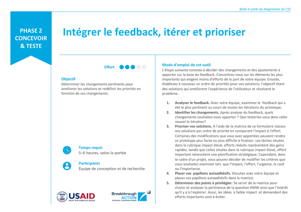 Integrer le feedback, iterer et prioriser