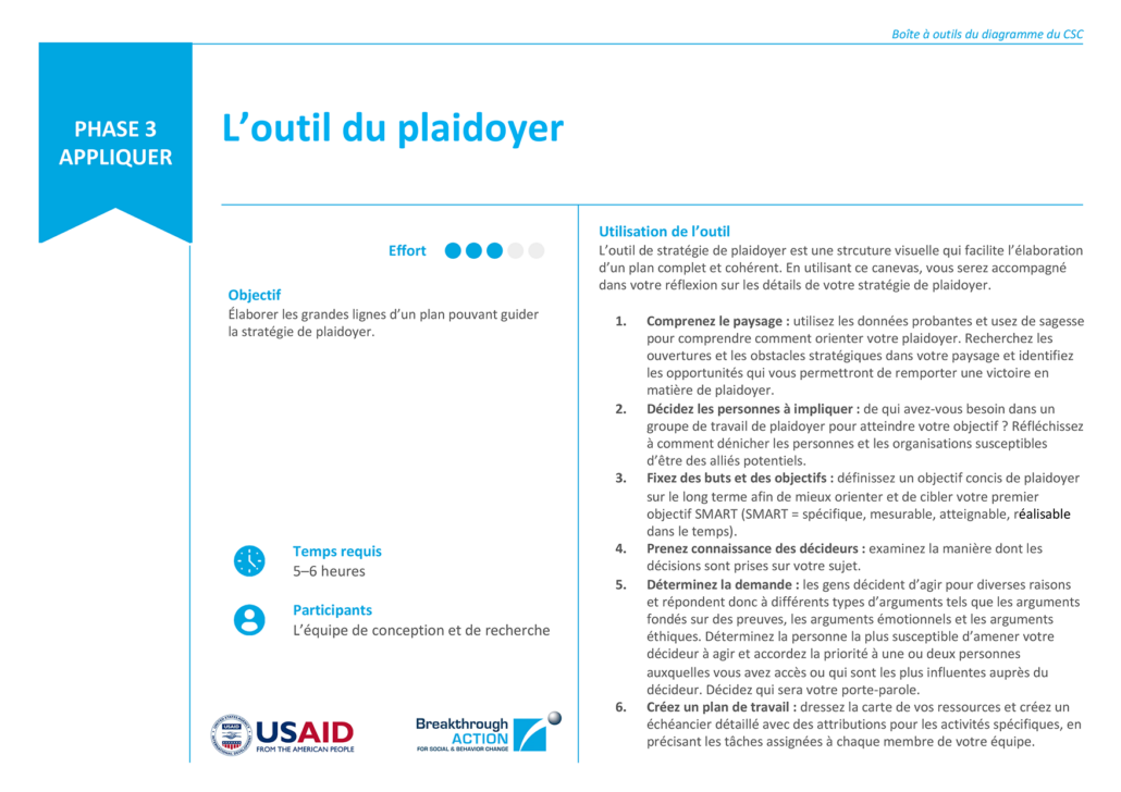 L'outil du plaidoyer