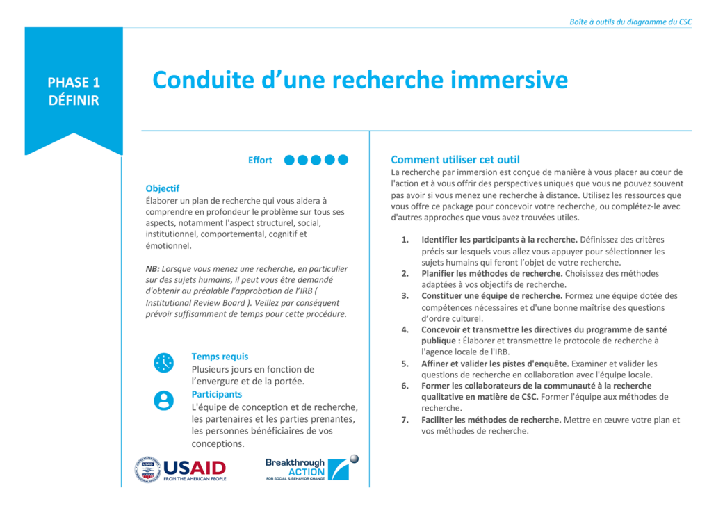 Conduite d’une recherche immersive