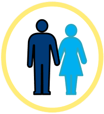 Couple holding hands icon